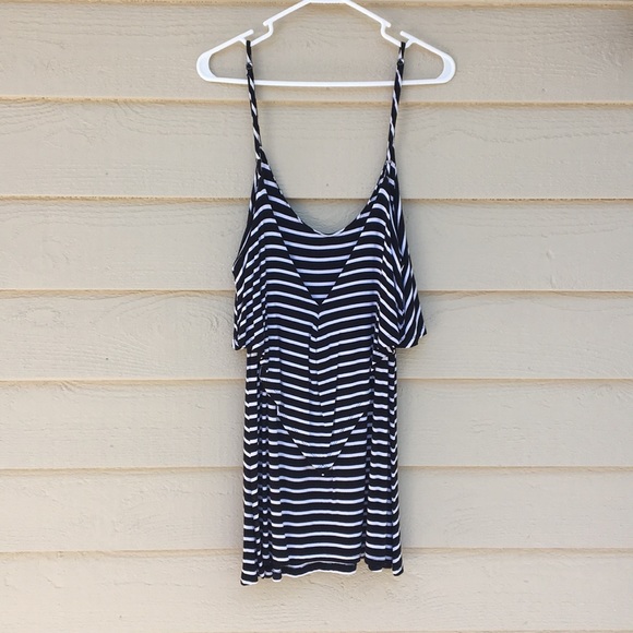Black & White Striped Summer Dress - Picture 2 of 3